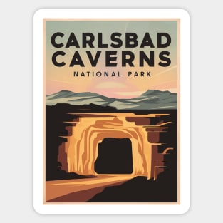 Carlsbad Caverns National Park Retro Poster Sticker